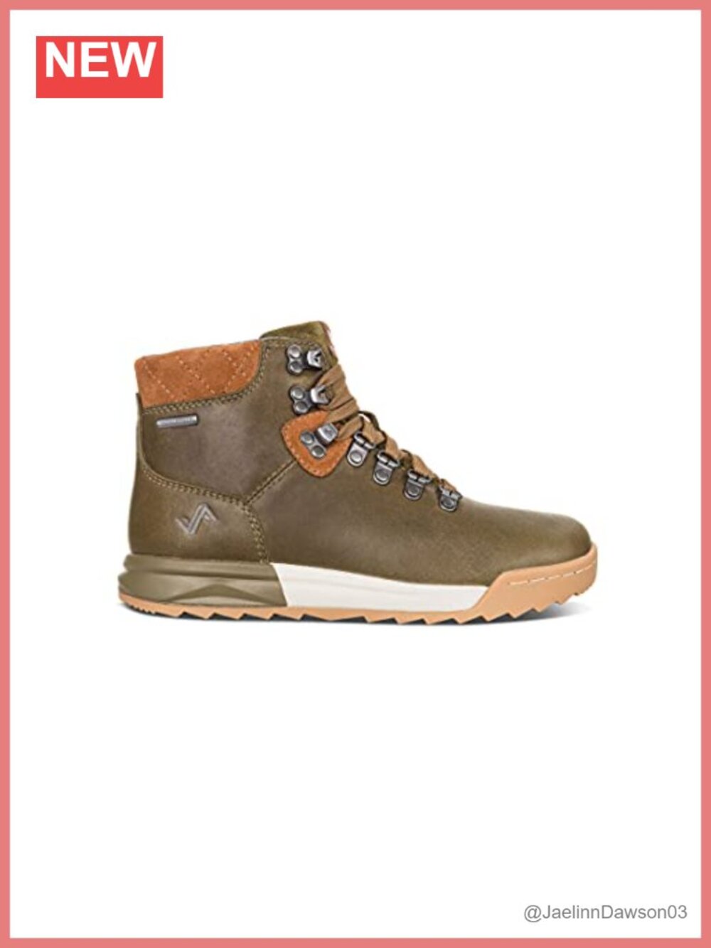 Waterproof Leather Hiking Boots for Women - Lace Up Ankle High Boot